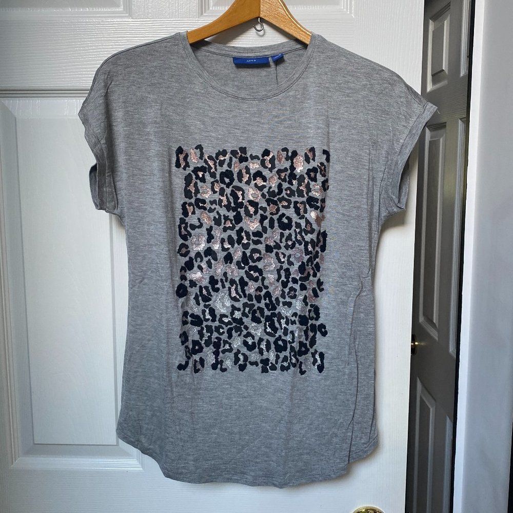 Apt. 9 Beaded Cheetah Print Shirt